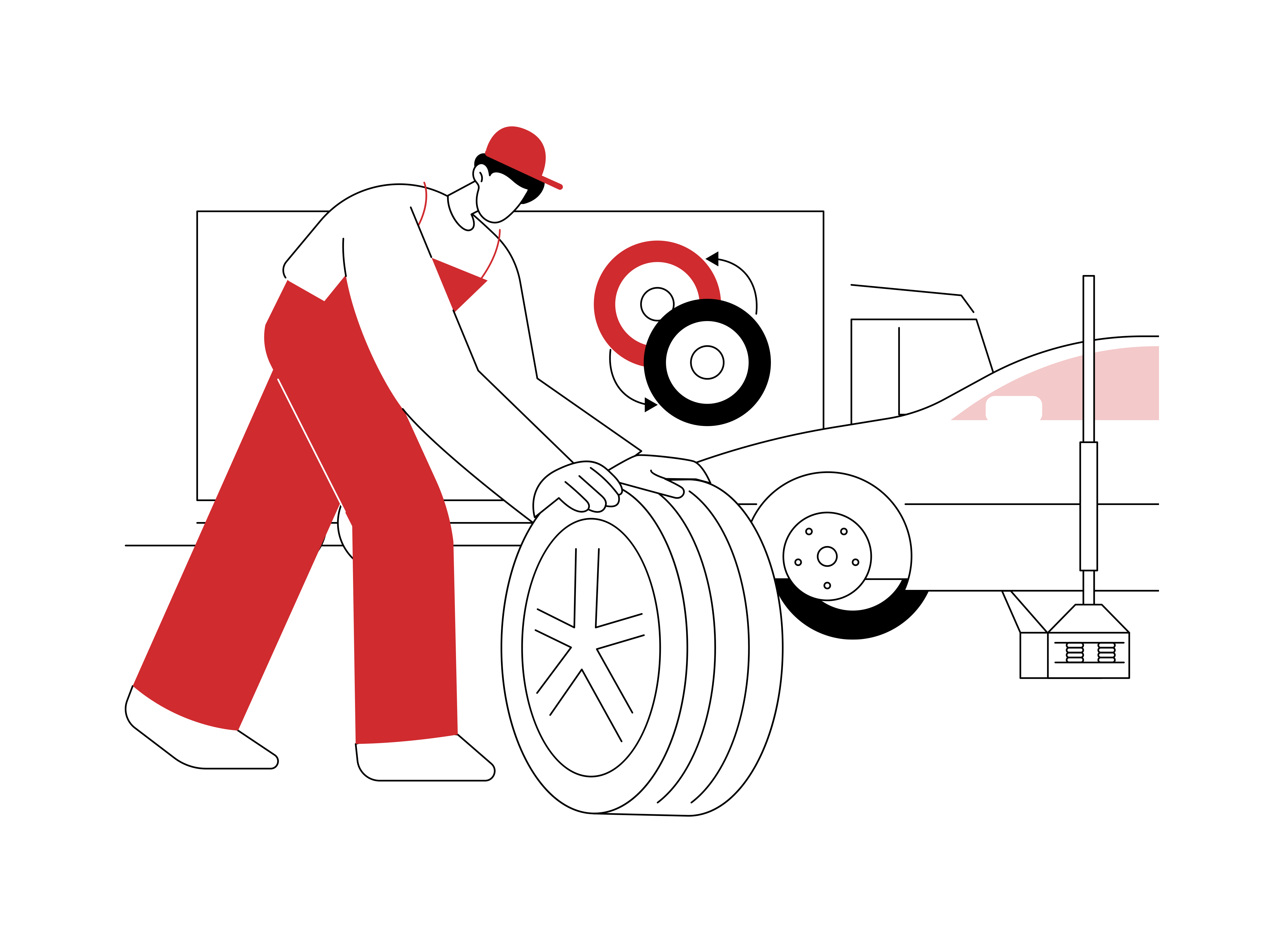 Mobile Tire Service Illustration